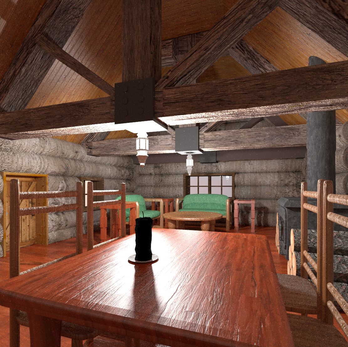 Log Cabin: Blender 3D