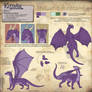 Kodar the dragon character reference sheet