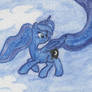 Blue Pony in Blue Sky
