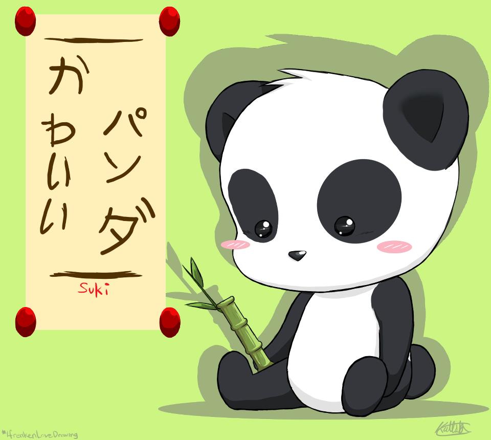 Cute panda, Kawaii panda, Panda art