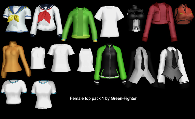 MMD female top pack 1 + DL