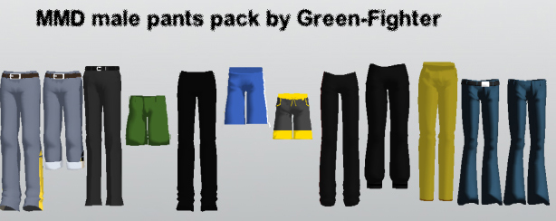 MMD male pants pack updated+DL