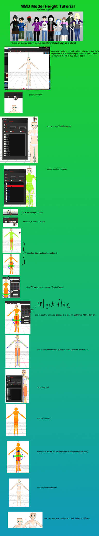 MMD Model Height tutorial