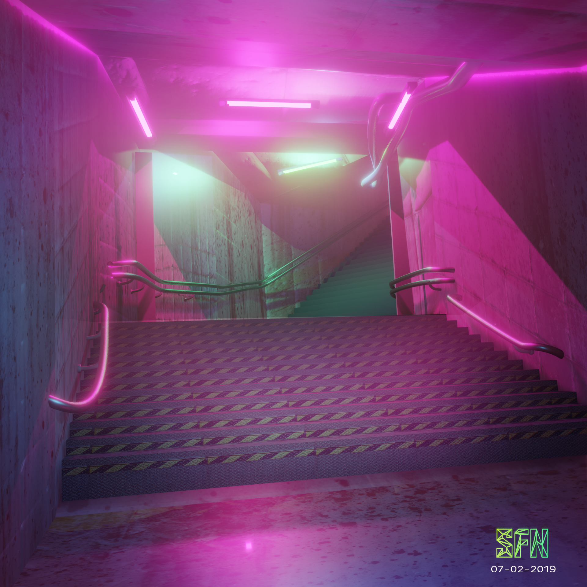 Neon Subway by Fina-Nz21 on DeviantArt