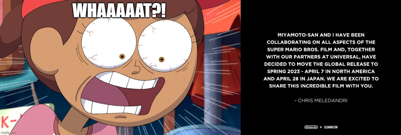 Anne shocked by Mario Movie delay by animetrain027 on DeviantArt