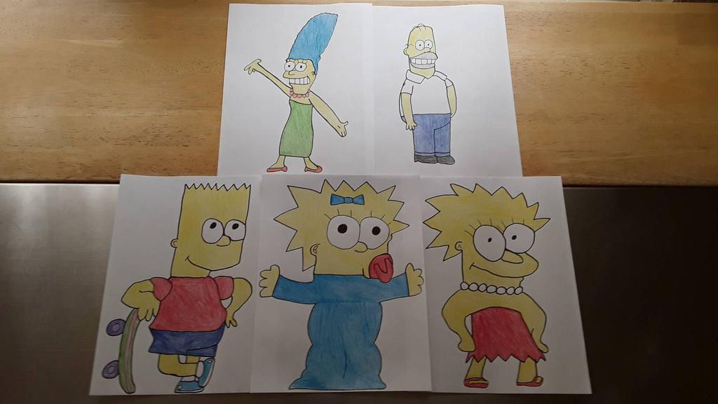Simpson Family drawings by animetrain027 on DeviantArt