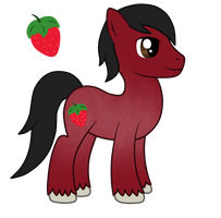 OC: Strawberry Roan the Earth Pony (Young)