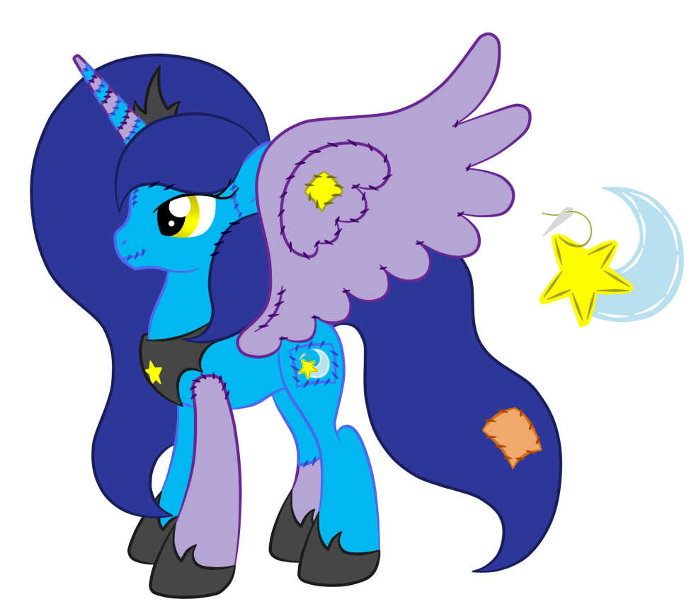 OC Ref: Princess Quilted Night the Plush Alicorn