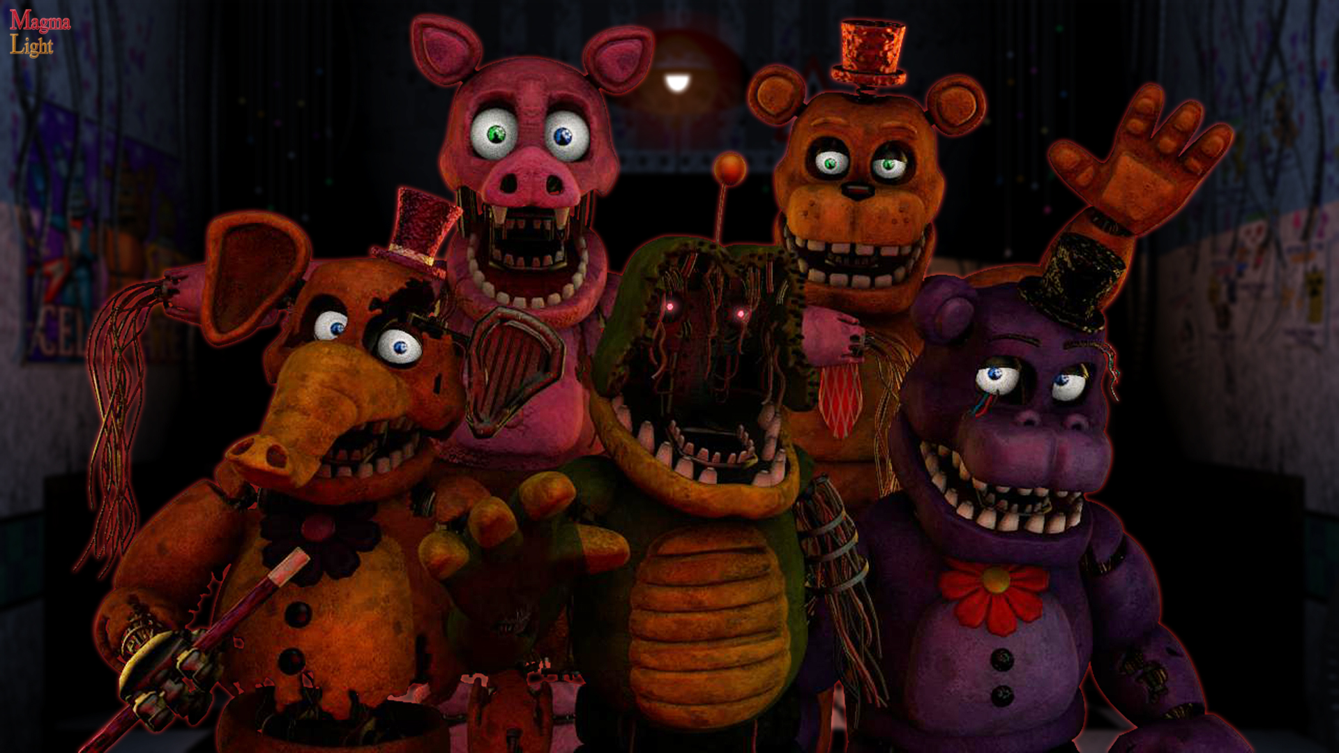 Mediocre FNaF 1 Animatronics by Wheat06 on DeviantArt