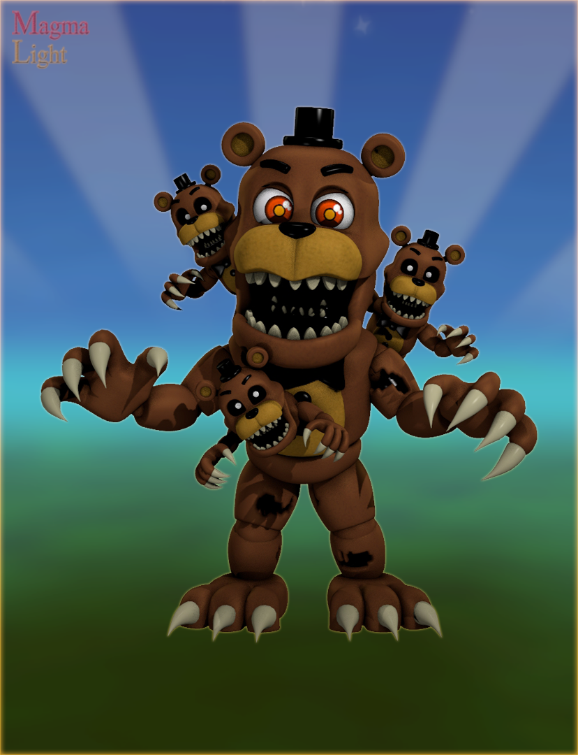 Nightmare Fredbear Character Render by TheUnbearable101 on DeviantArt