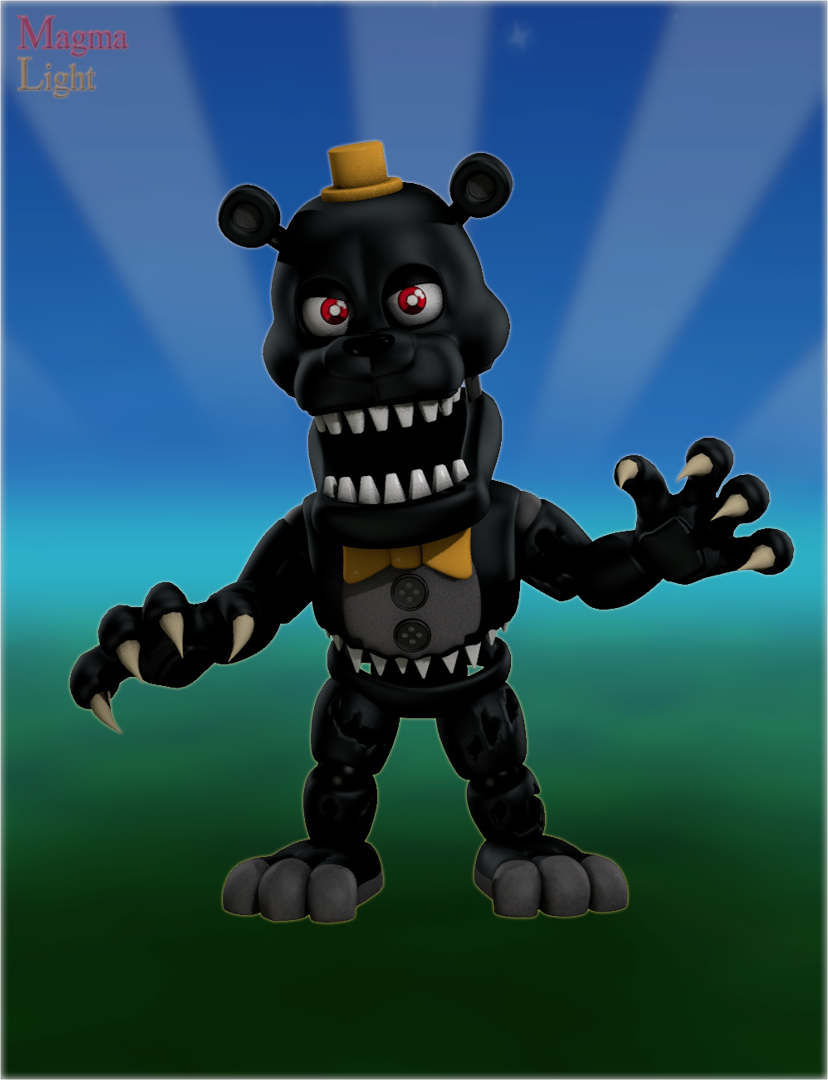 Nightmare Fredbear Character Render by TheUnbearable101 on DeviantArt