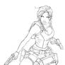 Lara croft -Lineart -
