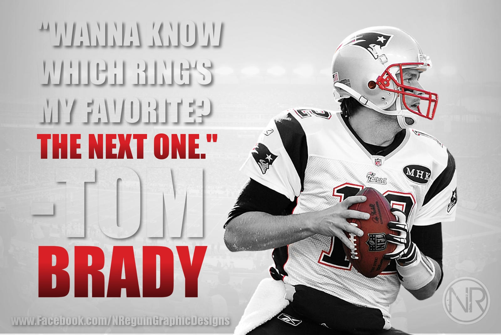 Hd Tom Brady Red White And Black Wallpaper By