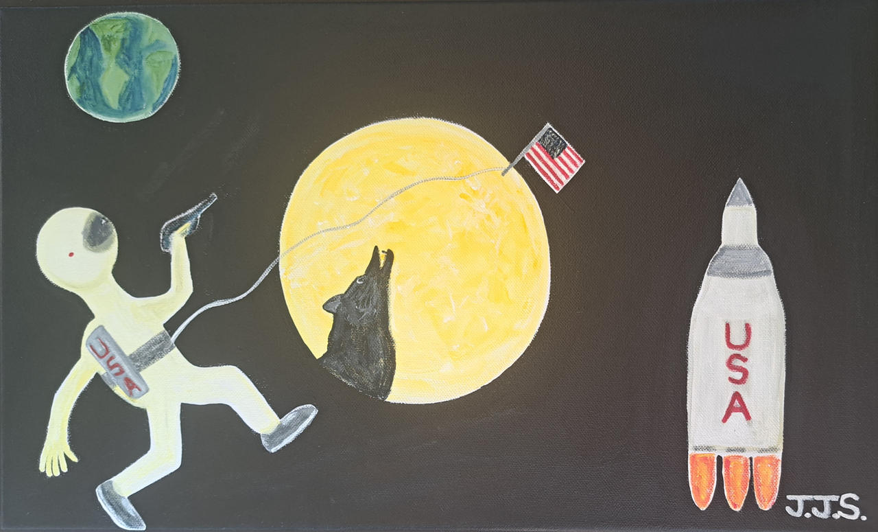 Don's full moon election party. Art of J J Stork