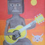 John Diesel Apocalyptic busker. Art of J J Stork