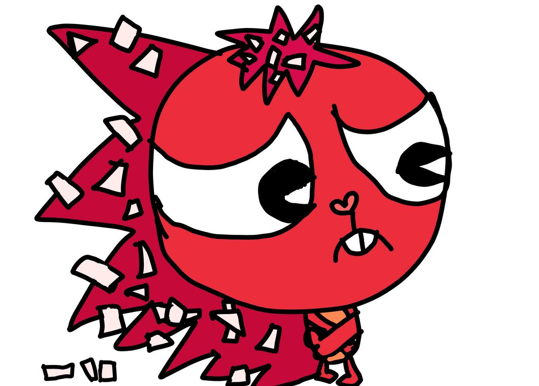 Flaky looks scared by ari23rokketa on DeviantArt