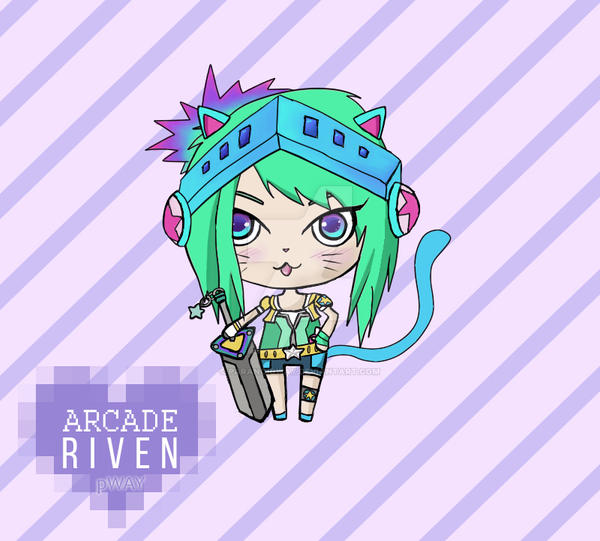 Blue Riven Cat Arcade Riven Cat Chibi by paranoidWAY on DeviantArt