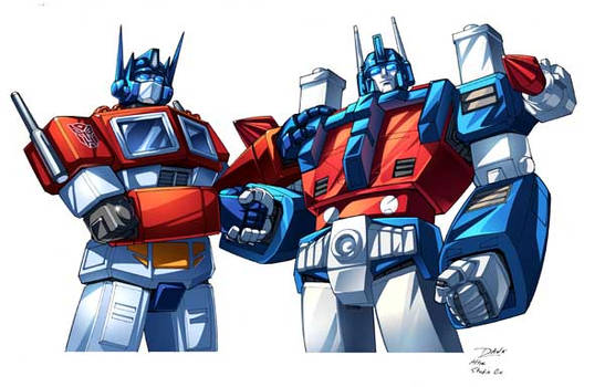 Optimus Prime and Ultra magnus by Dan-the-artguy