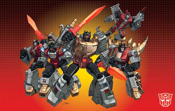 Dinobots groupshot with boxart