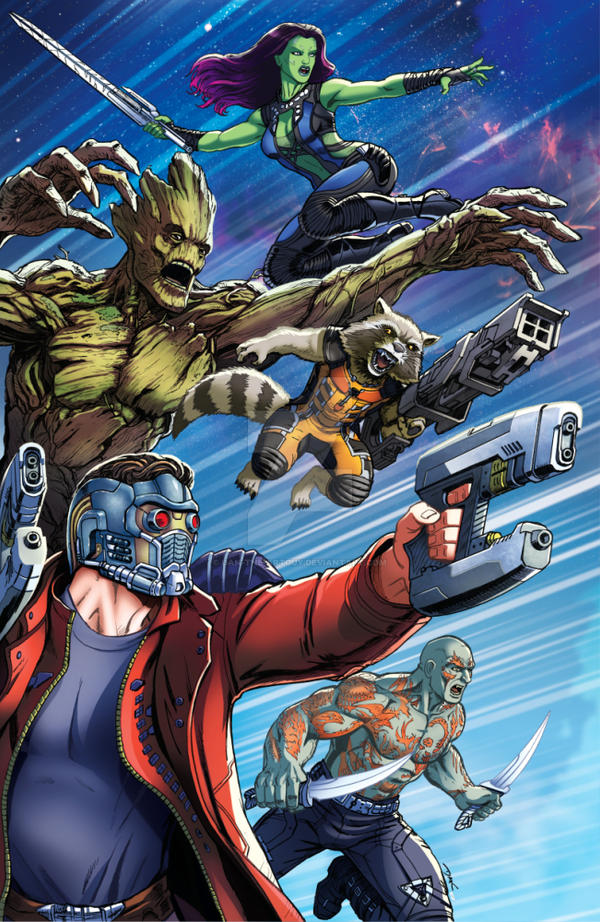Gotg Drawing GOTG by Dan-the-artguy on DeviantArt