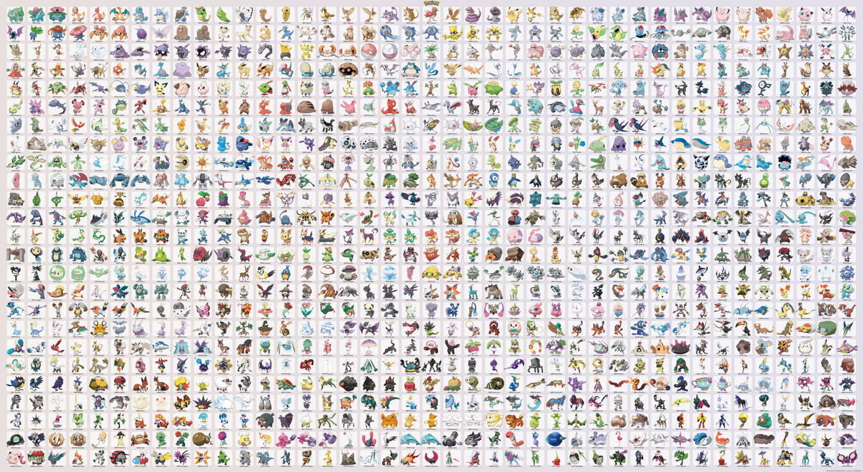 Total Pokemon National Pokedex (No Alternative Forms) by Macuarrorro on DeviantArt