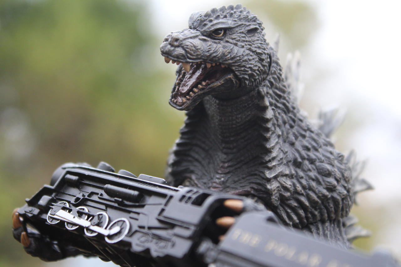 Godzilla catches a train by Daemonxdog on DeviantArt