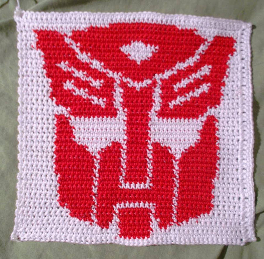 Crochet Autobot logo by GeokataDK on DeviantArt