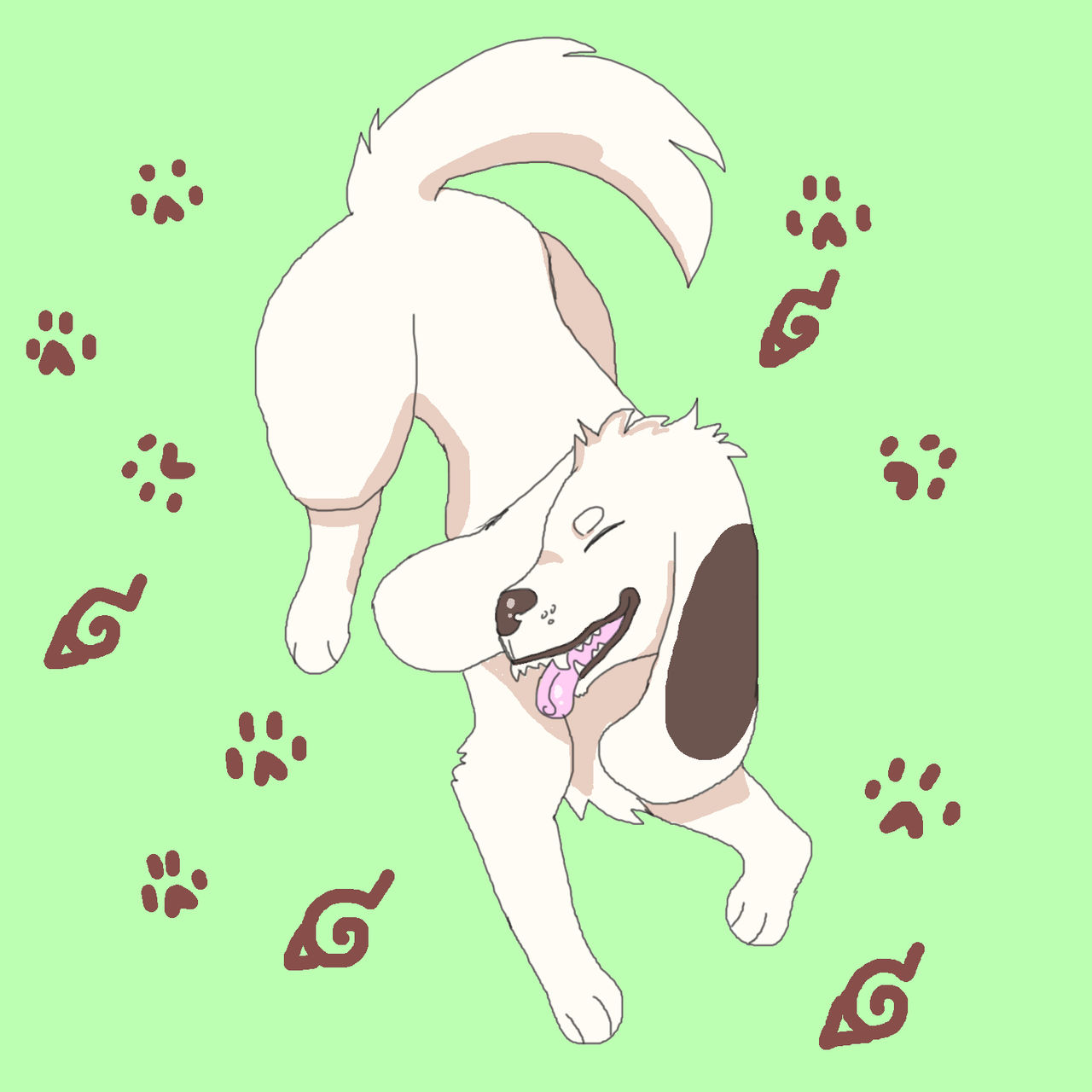 Akamaru fanart by WOODLAND-GHOUL on DeviantArt