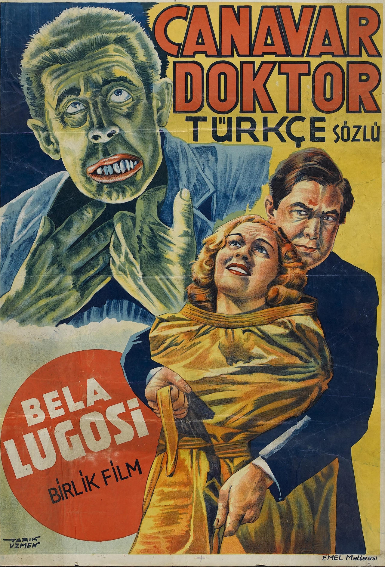 Turkish Monster The Human Monster 1939 Turkish Film Poster. by TheRedLion2 on DeviantArt