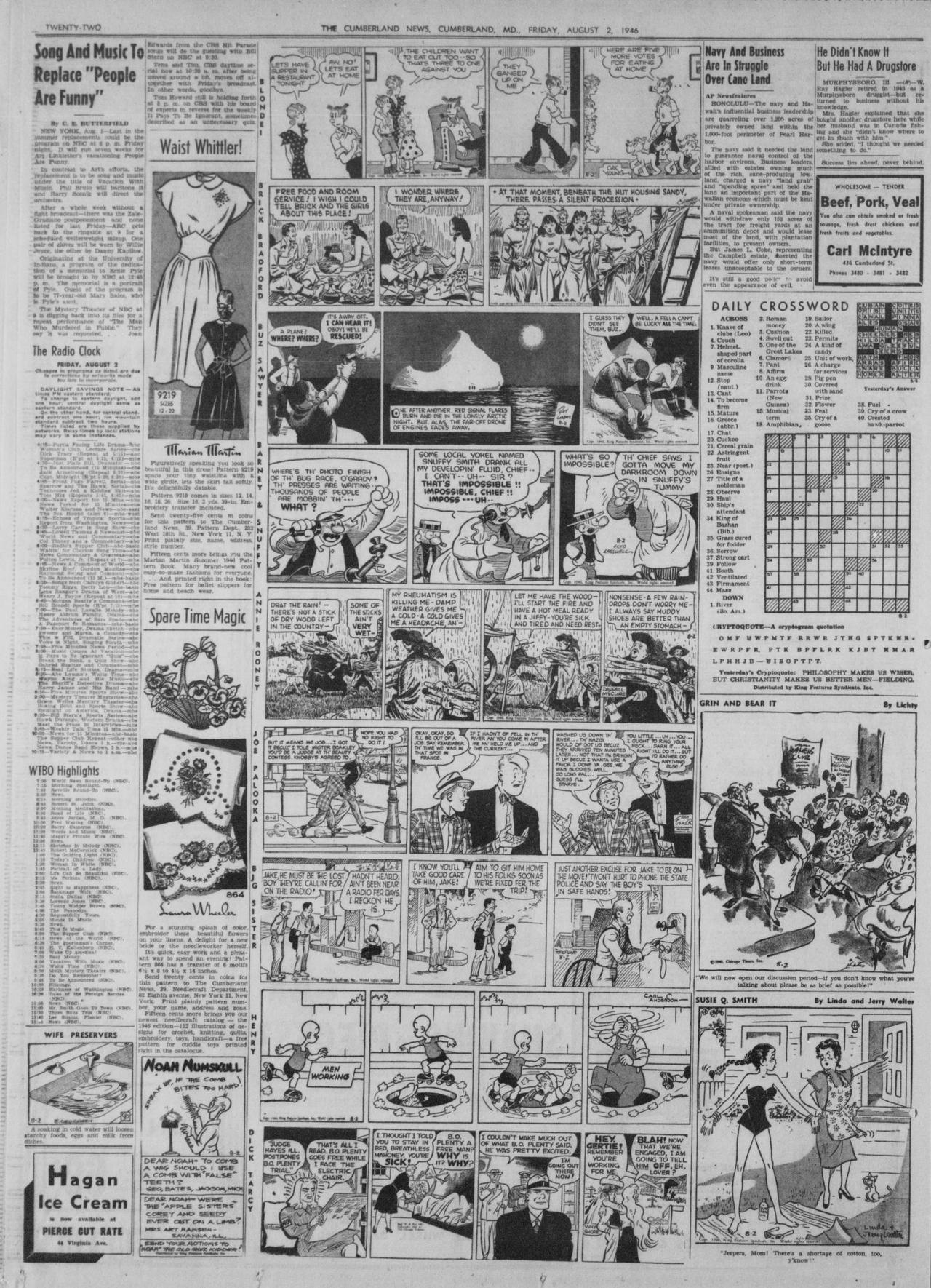 Brick Bradford / Buz Sawyer Comic Strips 1946. by TheRedLion2 on DeviantArt