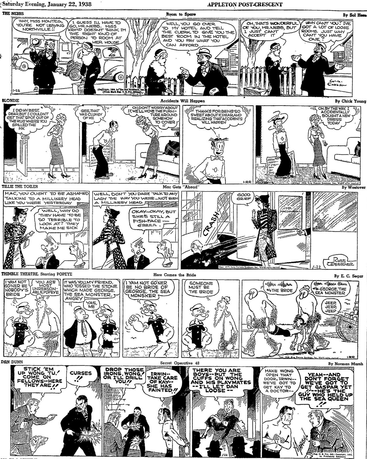 News Paper Comic Examples 5 Daily Newspaper Comic Strips 22/1/1938. by TheRedLion2 on DeviantArt