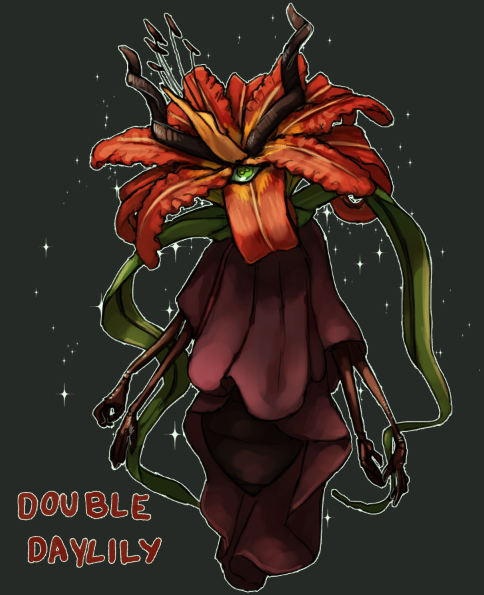 Double Daylily flower witch - DTA (closed)