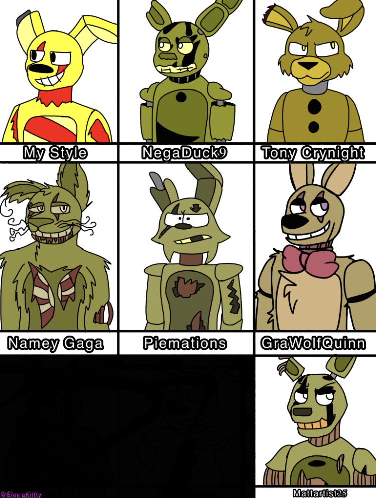 Springtrap Styles by SierraKittty on DeviantArt