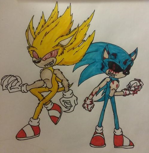 Commission) Super Sonic vs Fleetway vs Exe by ANDREU-T on DeviantArt