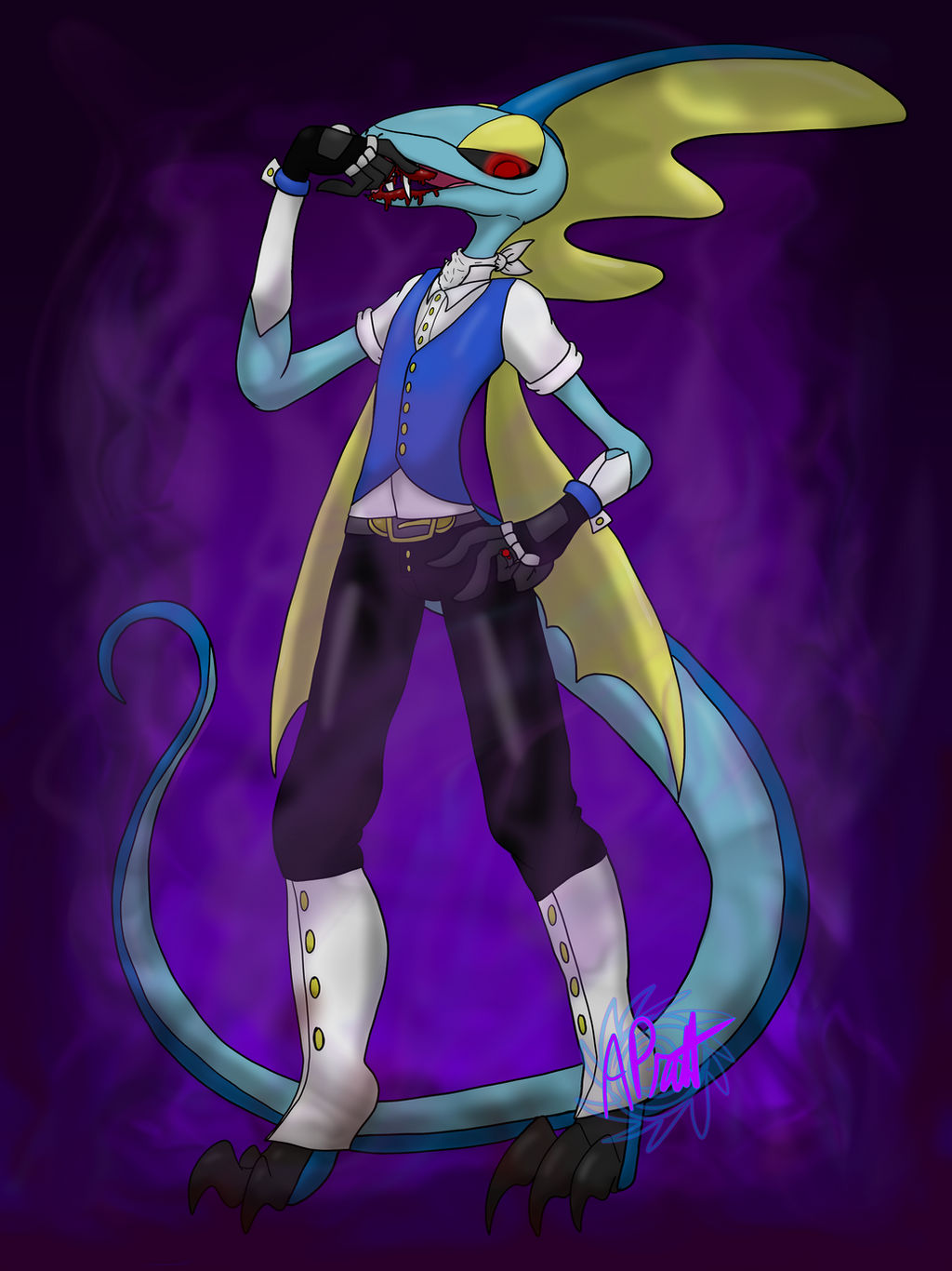 Vampire Intell Vincent as an Inteleon Vampire by Tiera-The-Yordle on DeviantArt