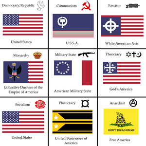 Ideological American Flags