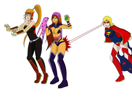 Outlaws and a Hero wedgie fight by WedgieNinjaaa
