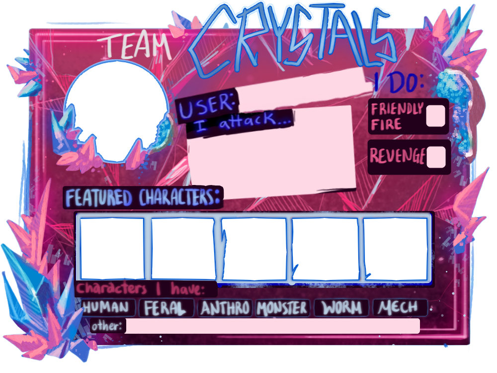 f2u 2025 artfight card templates! (both teams!!) by TheFluffyRapt0r on