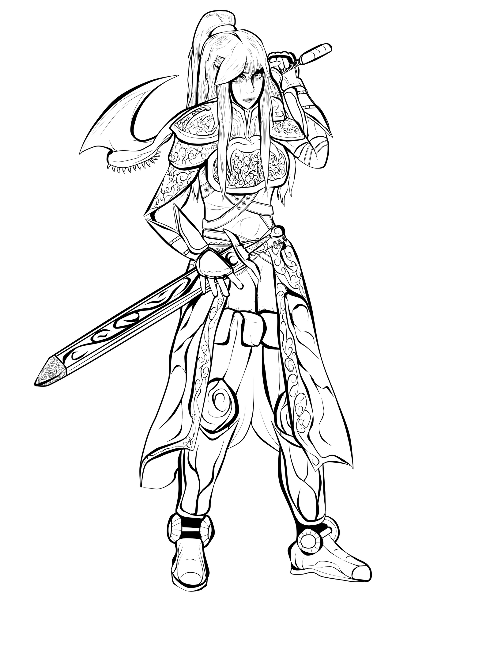 Character Design (Line Art Only) by Imaklez on DeviantArt