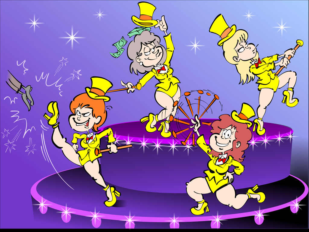 Kickline girls by Ixentrick on DeviantArt