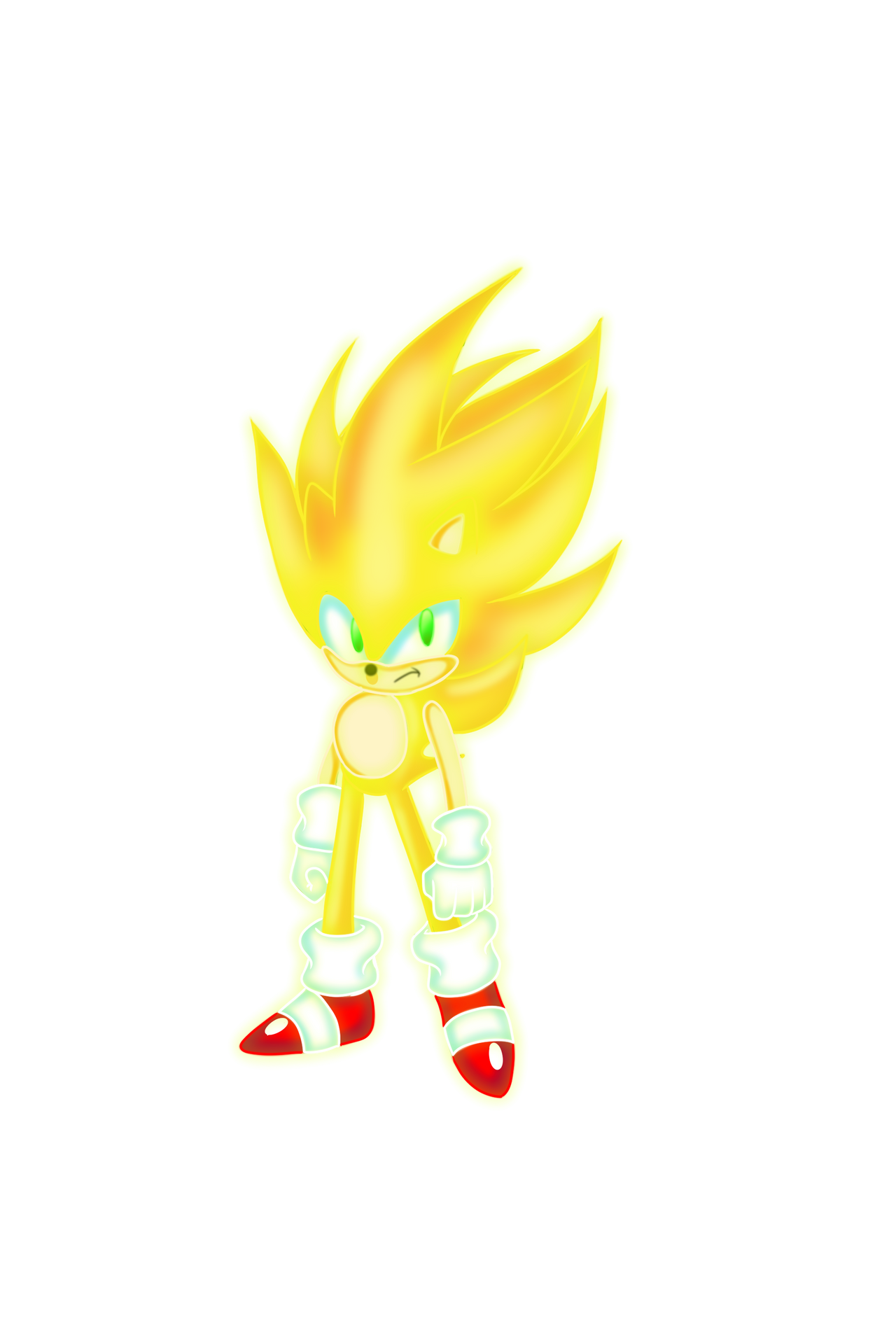 Classic Super Sonic By Fellpandaarts On Deviantart