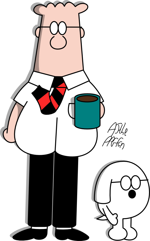 Dilbert and Dogbert by FunkMonsterSupreem on DeviantArt