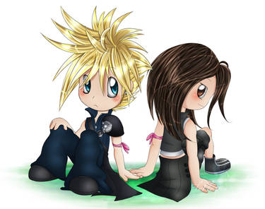 Chibi Cloud and Tifa_Bond