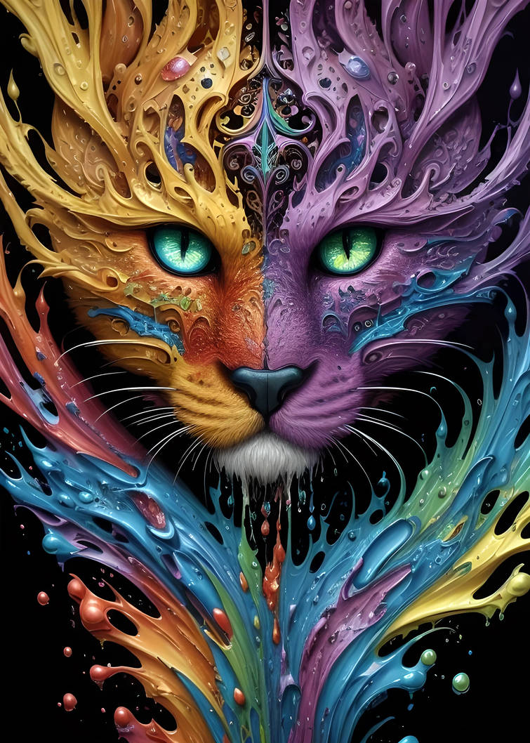 Splash Cat Face by LadyAly on DeviantArt