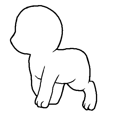 Chibi animal lineart