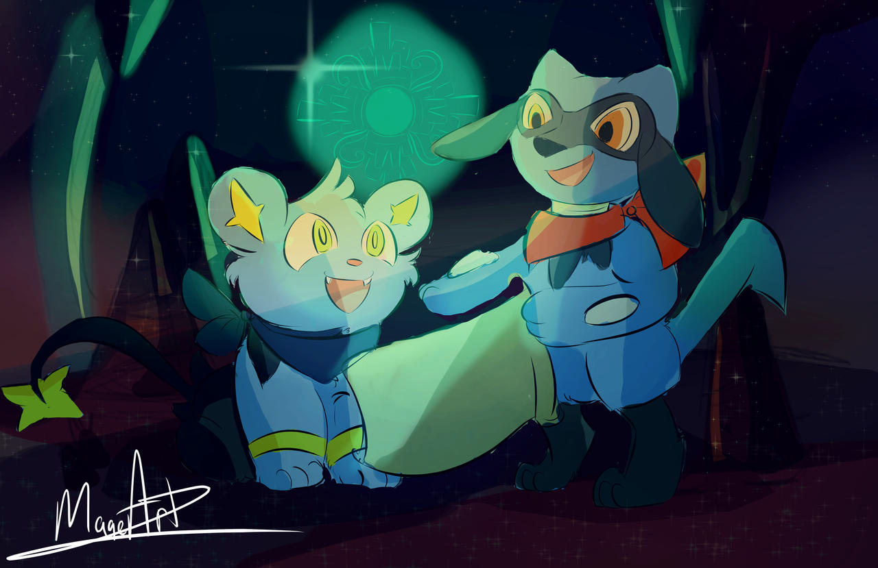 Shinx And Riolu by xXRosannexZiggyXx on DeviantArt