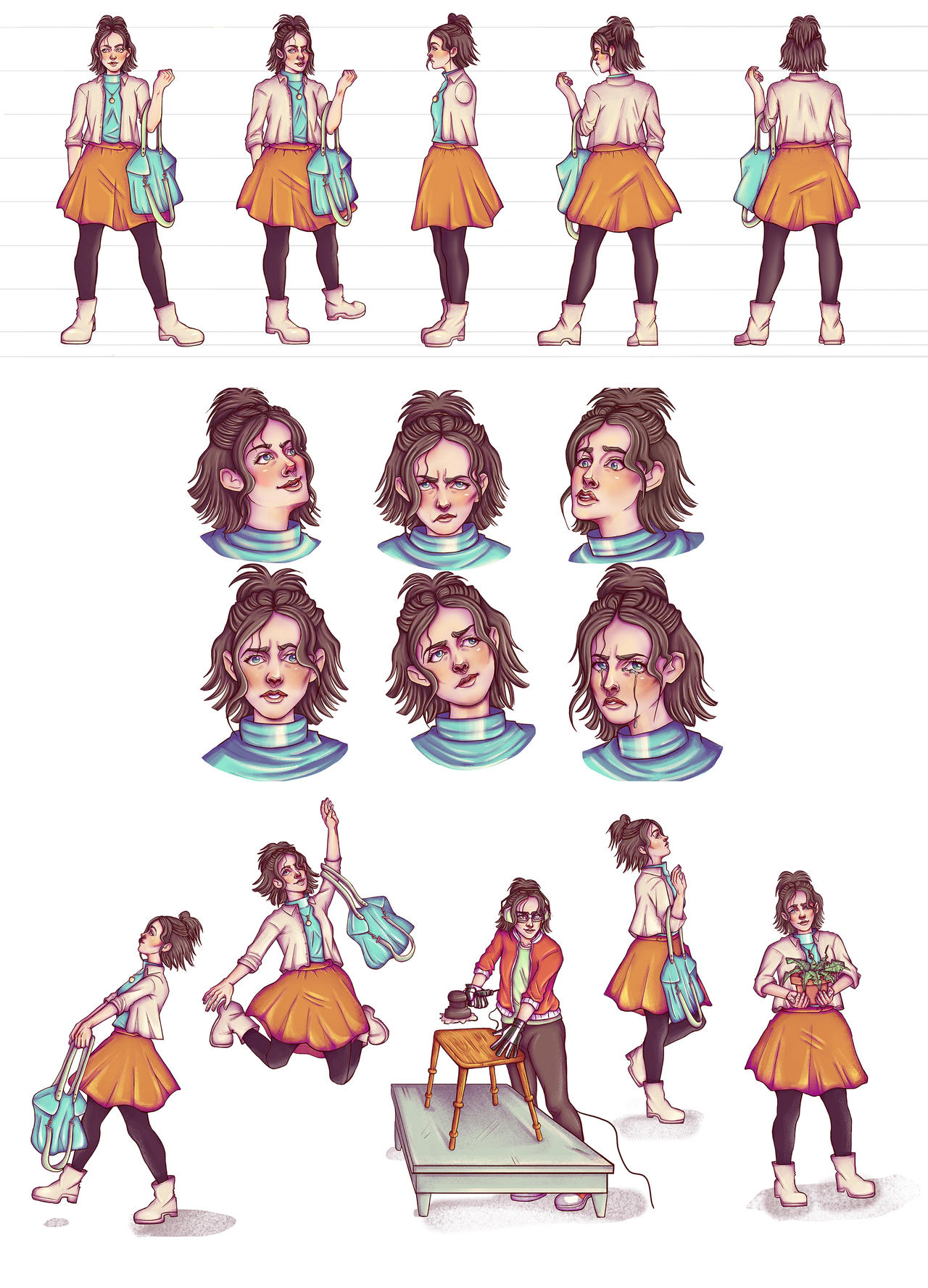 Stylish Girl Simple Character Design by SiickOcean on DeviantArt