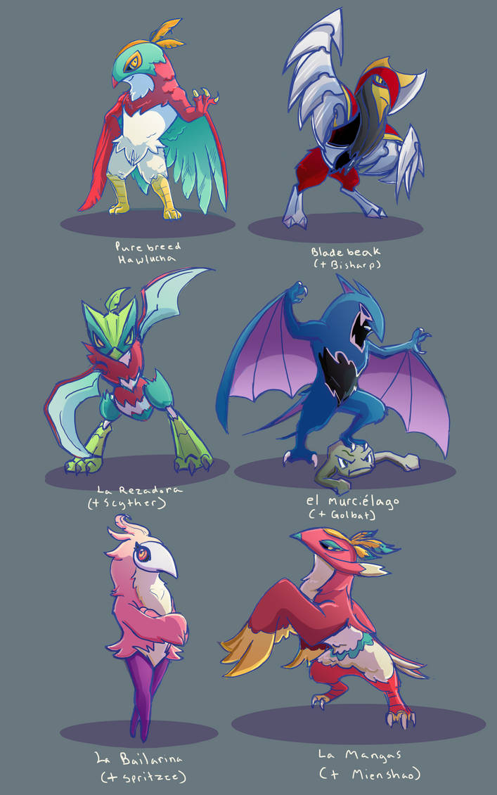 Hawlucha Variations by hollarity on DeviantArt