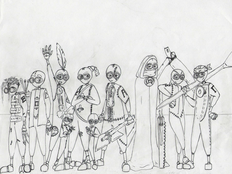 9 characters by Ludicrous1 on DeviantArt
