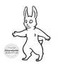 Paint-Friendly Anthro Bunny Lines (FREE USE)